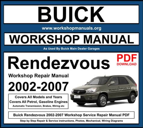 Free Download For Service Manual For A 2003 Buick Rendezvous