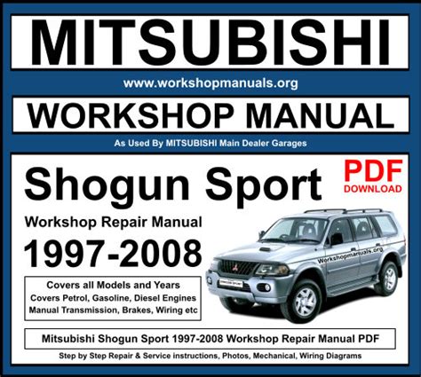 Free Download Service Manual Mitsubishi Shogun 30 V6