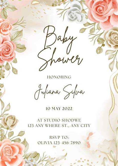 Free Editable Baby Shower Invitation Templates For Girl