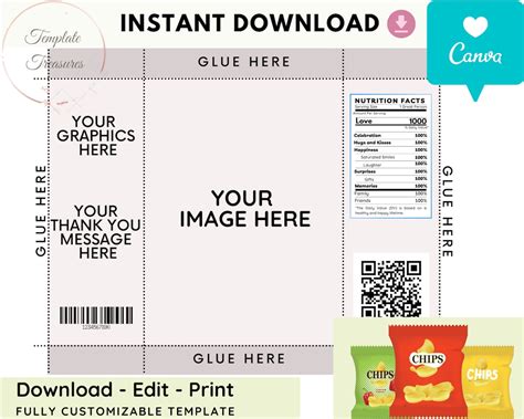 Free Editable Chip Bag Template Canva
