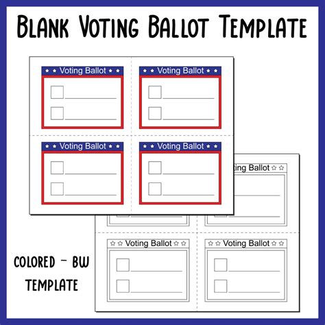 Free Editable Voting Ballot Template