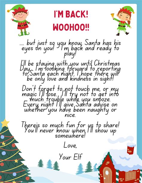 Free Elf Letter Template