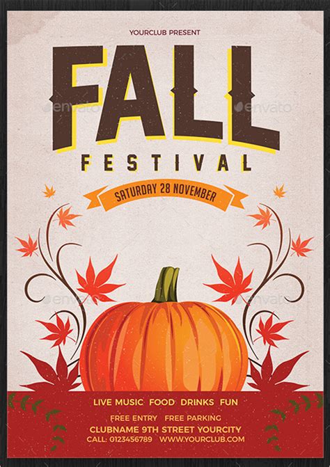 Free Fall Flyer Templates For Word