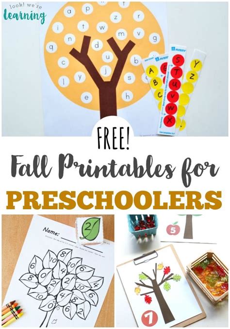 Free Fall Printables For Preschoolers