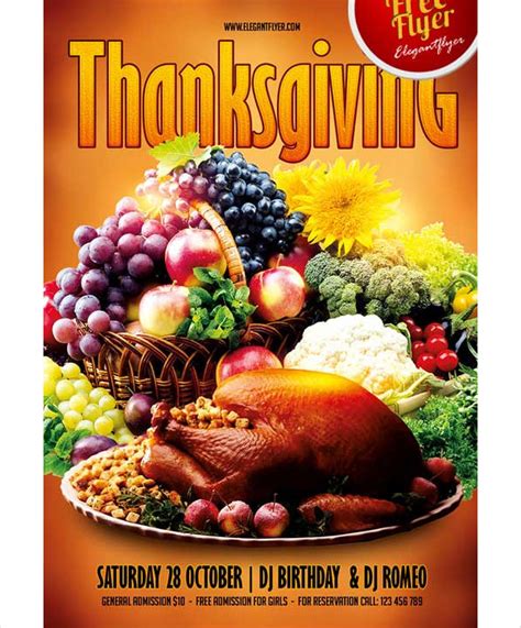 Free Flyer Templates For Thanksgiving