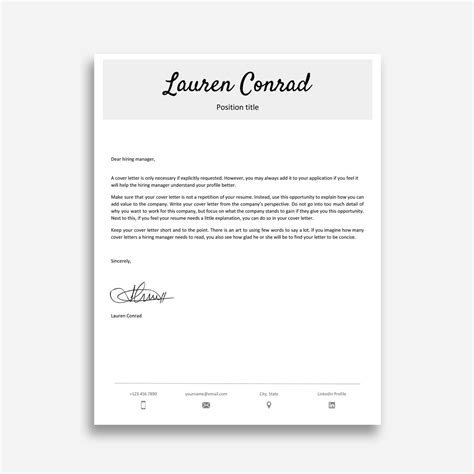 Free Google Docs Cover Letter Template