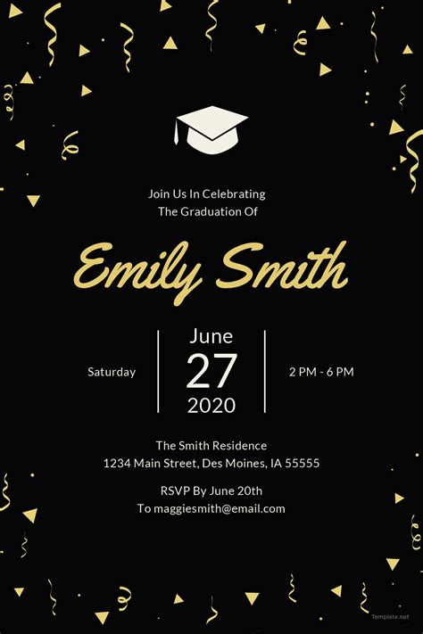 Free Graduation Invitation Template