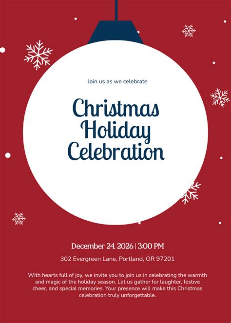 Free Holiday Invitation Templates Word