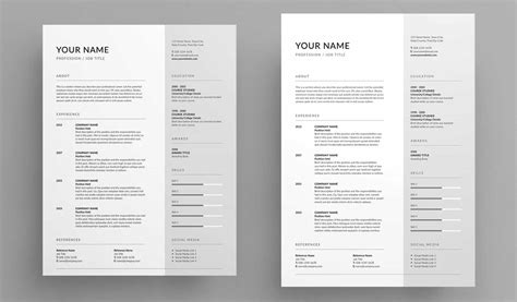Free Indesign Resume Template