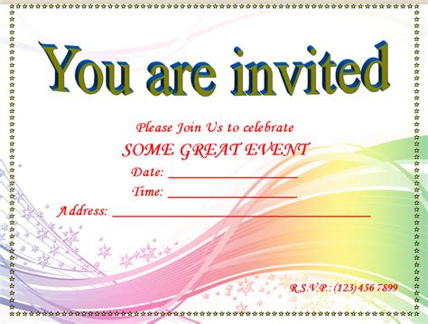 Free Invitation Templates For Word