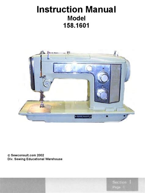 Free Kenmore Sewing Machine Manual 158