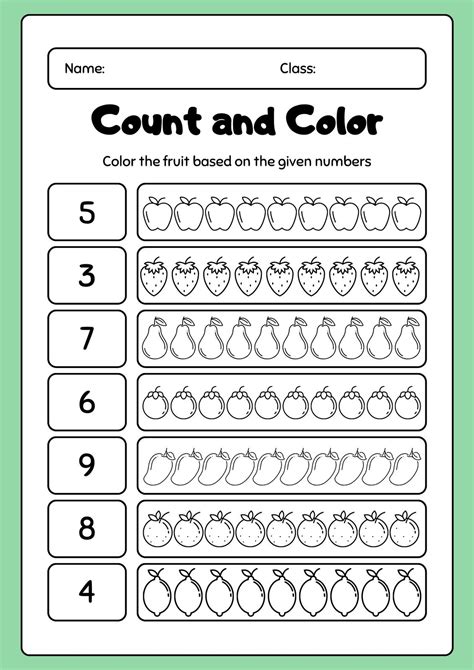 Free Kindergarten Printable Worksheets