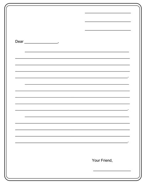Free Letter Writing Template