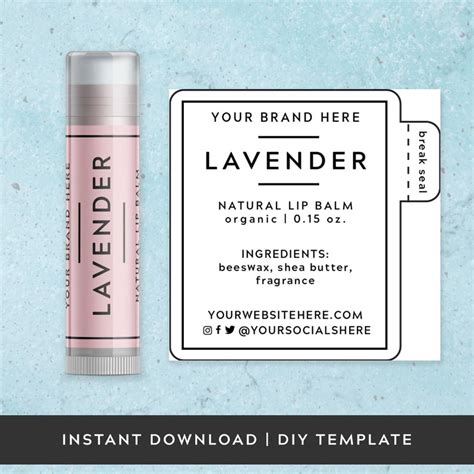 Free Lip Balm Label Template