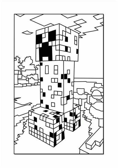 Free Minecraft Printable Coloring Pages