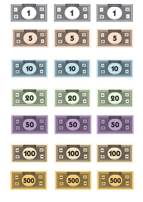 Free Monopoly Money Printable