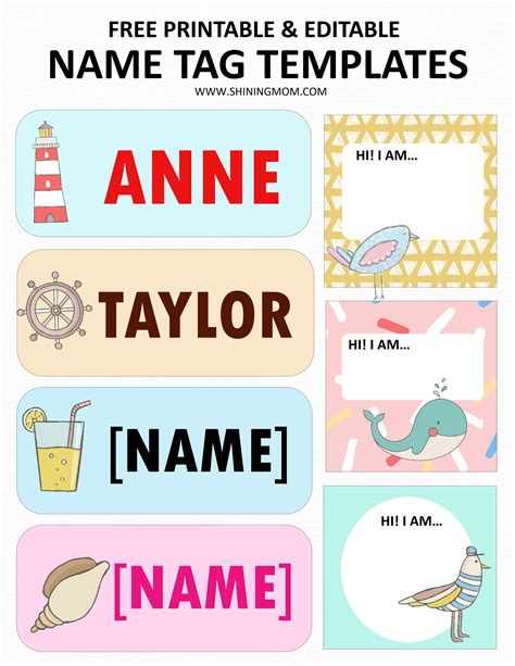 Free Name Tag Template