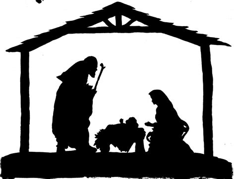 Free Nativity Silhouette Printable