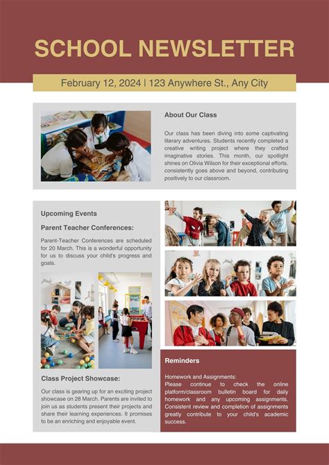 Free Newsletter Templates For Schools