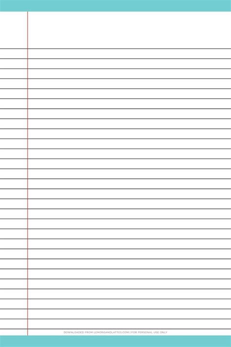 Free Notebook Paper Printable