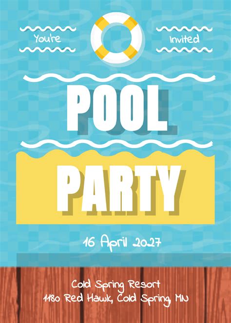 Free Pool Party Templates