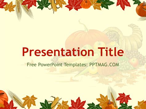 Free Powerpoint Templates Thanksgiving