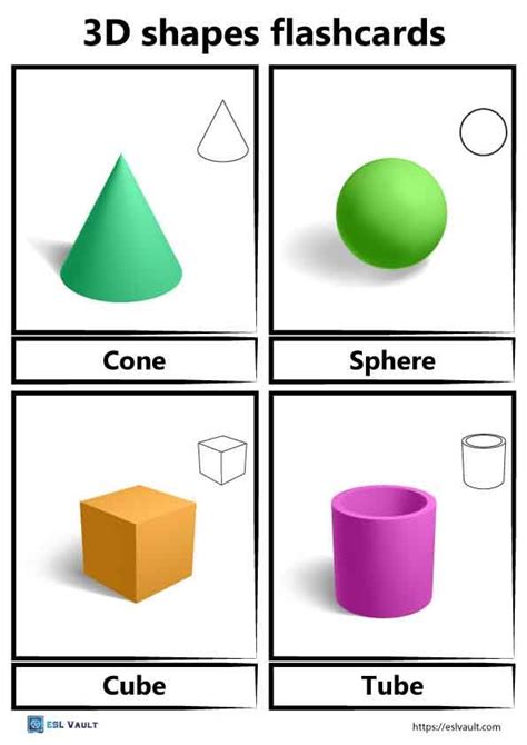 Free Printable 3d Shapes Flashcards