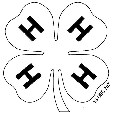 Free Printable 4 H Clover