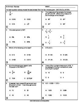 Free Printable Accuplacer Practice Test