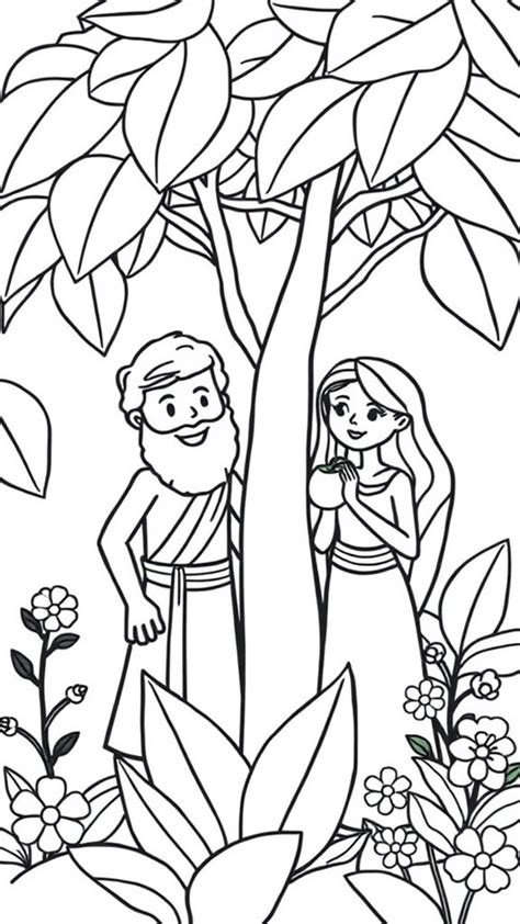 Free Printable Adam And Eve Coloring Pages