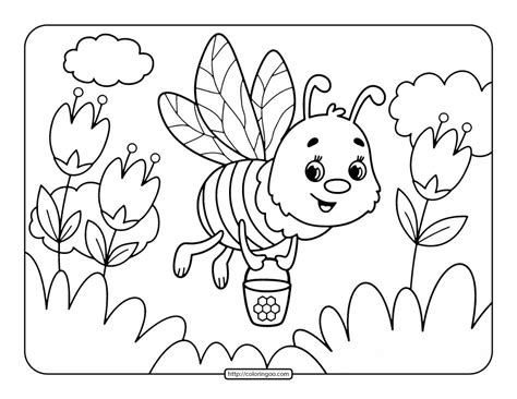 Free Printable Bee Coloring Pages