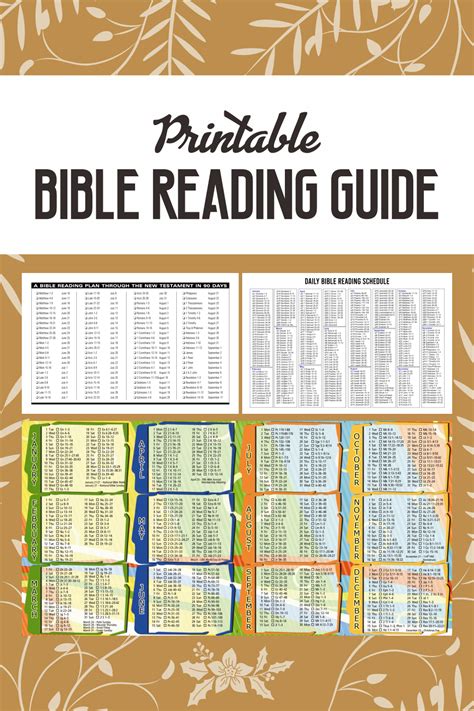 Free Printable Bible Reading Schedule