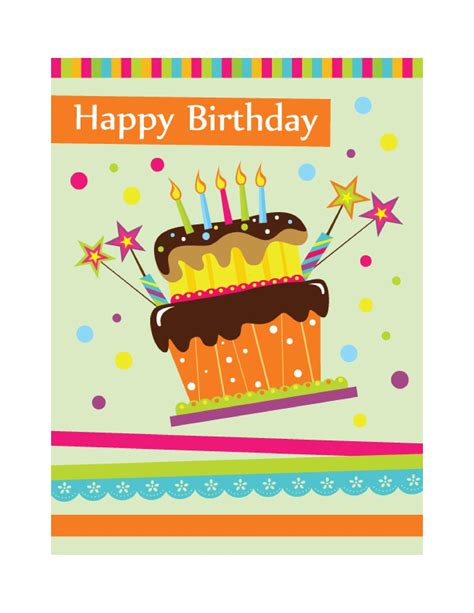 Free Printable Birthday Card Templates