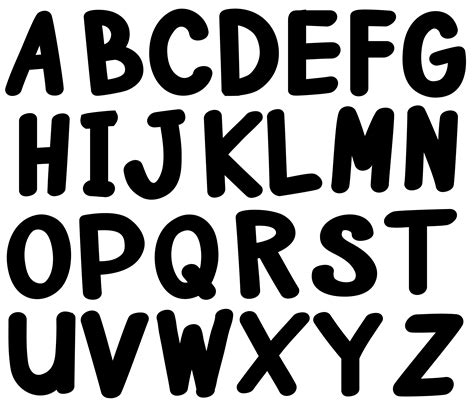 Free Printable Black Letters