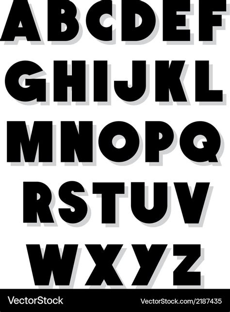 Free Printable Bold Alphabet Letters