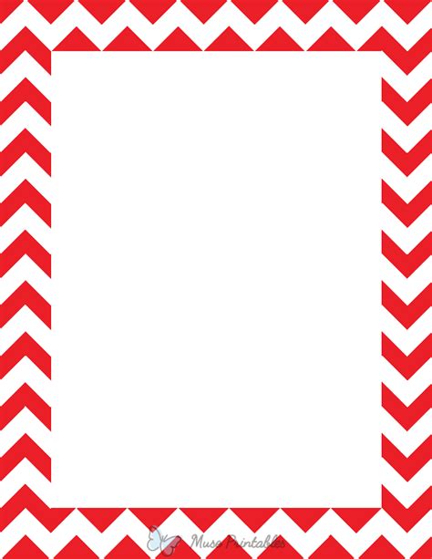 Free Printable Chevron Border Template Just One Side