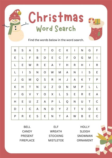 Free Printable Christmas Activities Worksheets