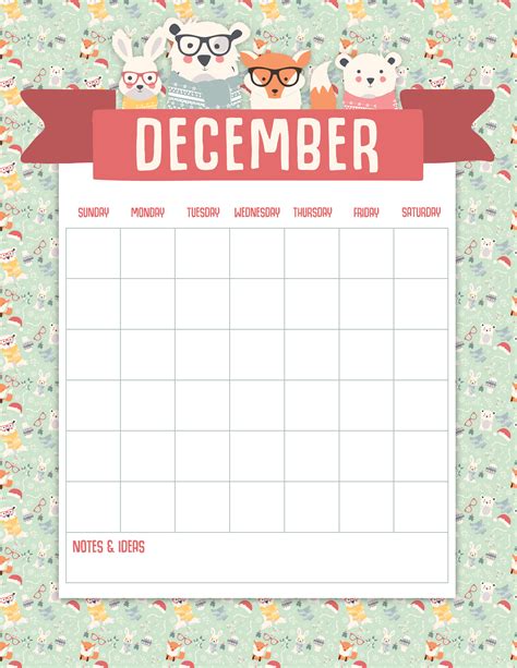 Free Printable Christmas Calendar