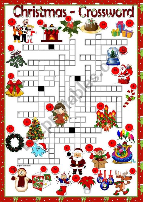 Free Printable Christmas Crossword