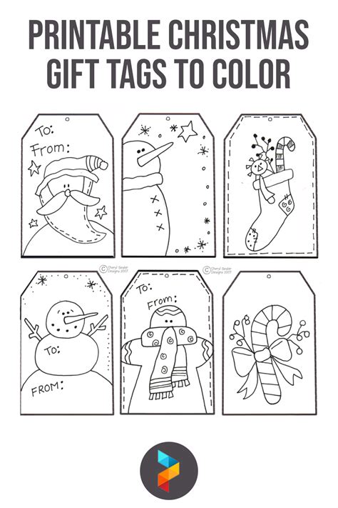 Free Printable Christmas Gift Tags To Color