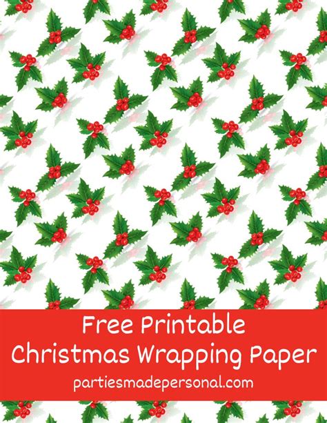 Free Printable Christmas Gift Wrapping Paper