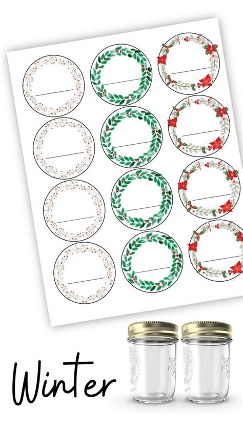 Free Printable Christmas Jar Labels