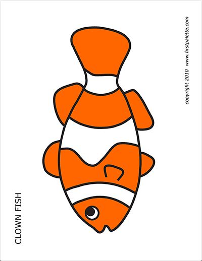 Free Printable Colored Fish Template