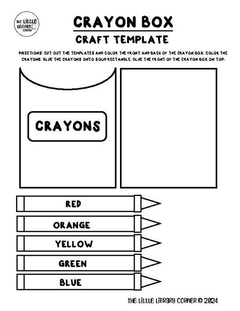 Free Printable Crayon Box Template