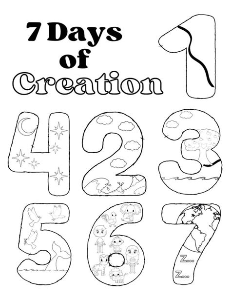 Free Printable Days Of Creation Coloring Pages