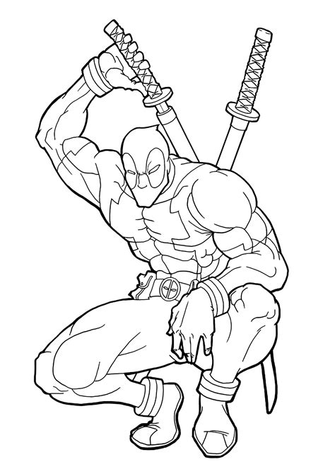 Free Printable Deadpool Coloring Pages