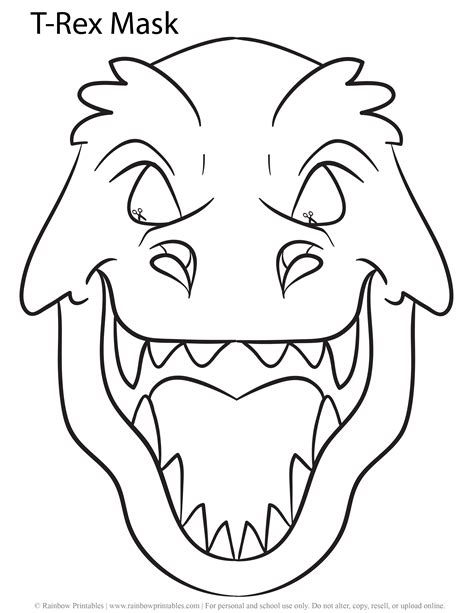 Free Printable Dinosaur Mask Template Printable