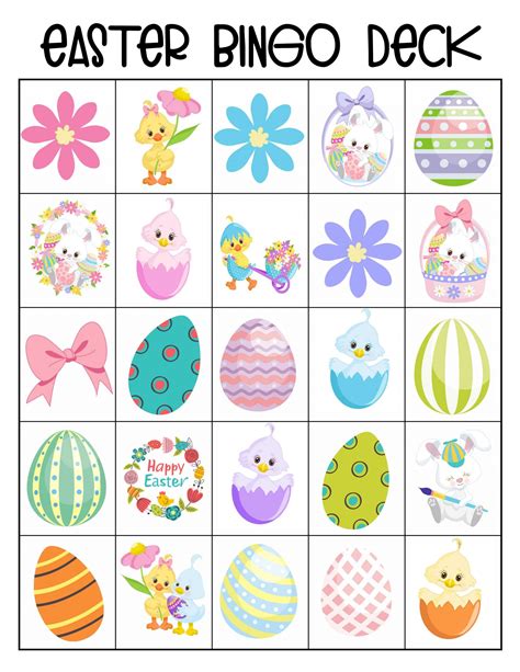 Free Printable Easter Bingo Cards