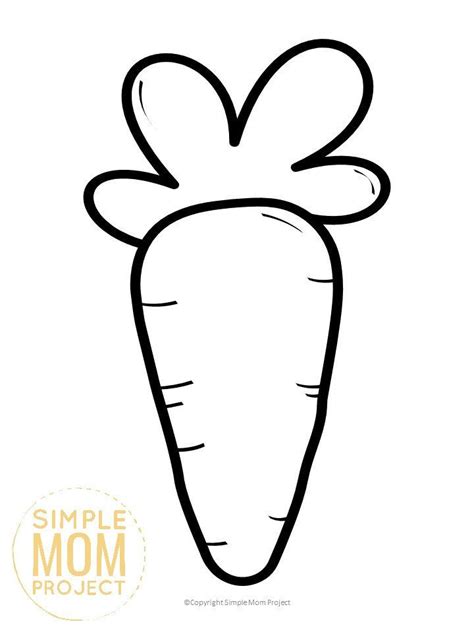 Free Printable Easter Carrot Template