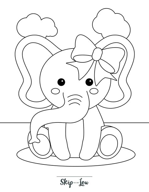 Free Printable Elephant Coloring Pages
